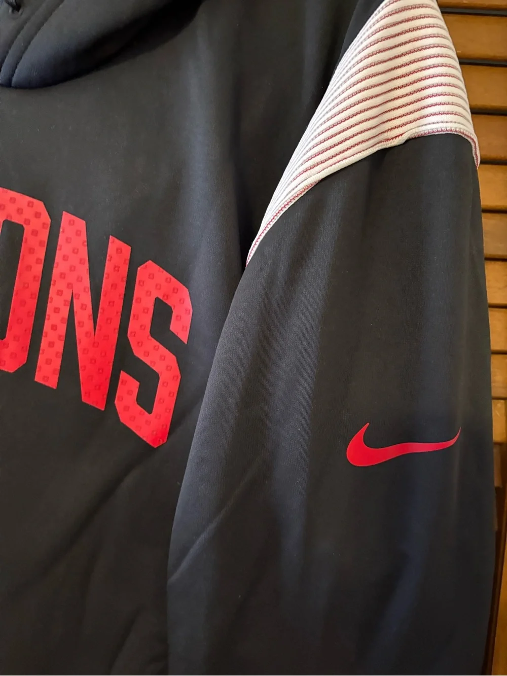 NFL/ Nike Atlanta Falcons On field Black & Red Hooded Sweatshirt